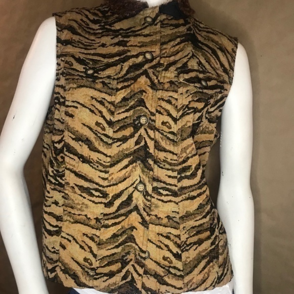 Coldwater Creek animal print vest large